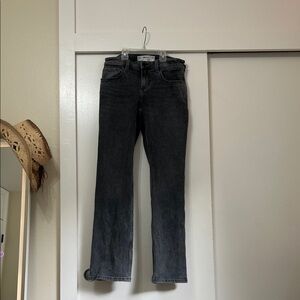 Hollister Women's Dark Gray Straight Leg Jeans